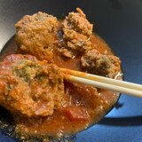 コクがあるトマト煮込みハンバーグ♪レンジで！